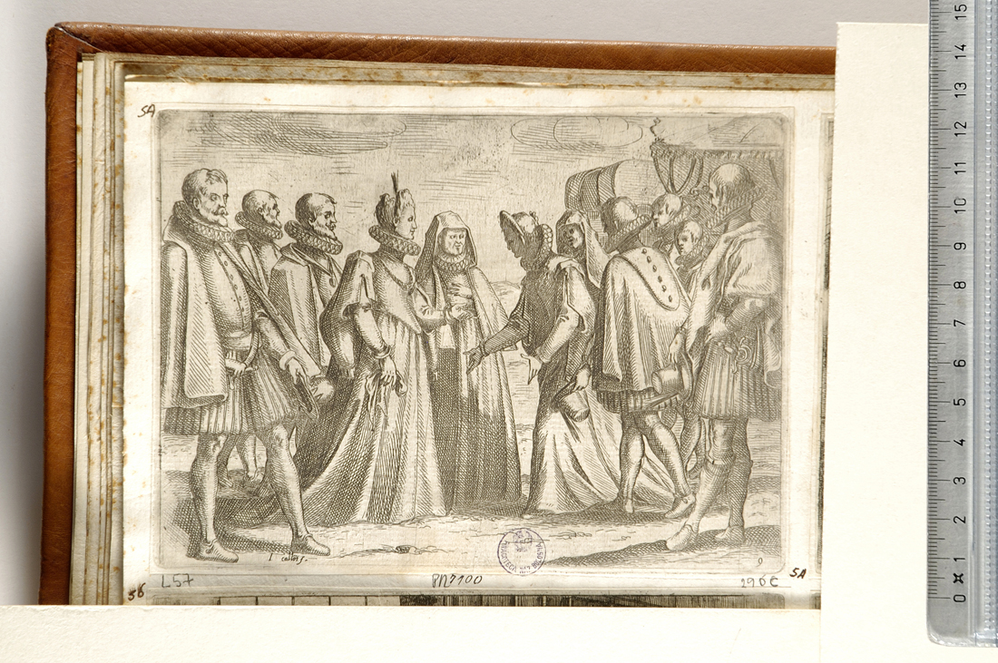 il ricevimento a Mantova (stampa smarginata) di Callot Jacques (sec. XVII)