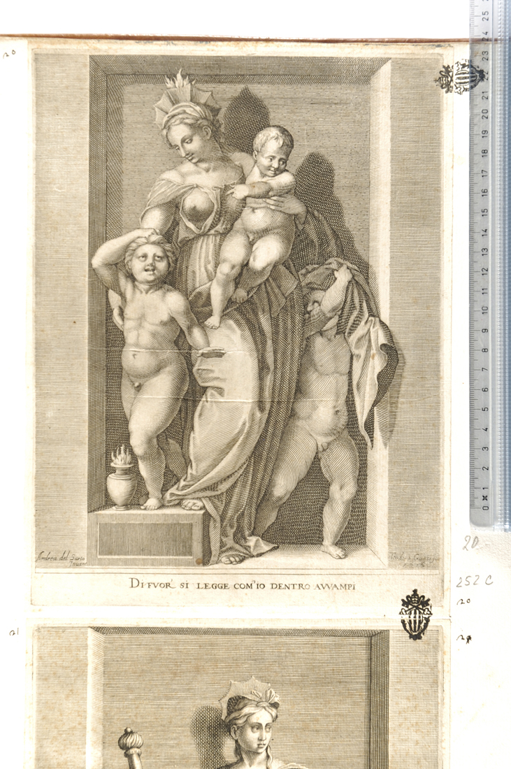 Carità (stampa) di Andrea del Sarto, Kruger Dietrich (sec. XVII)