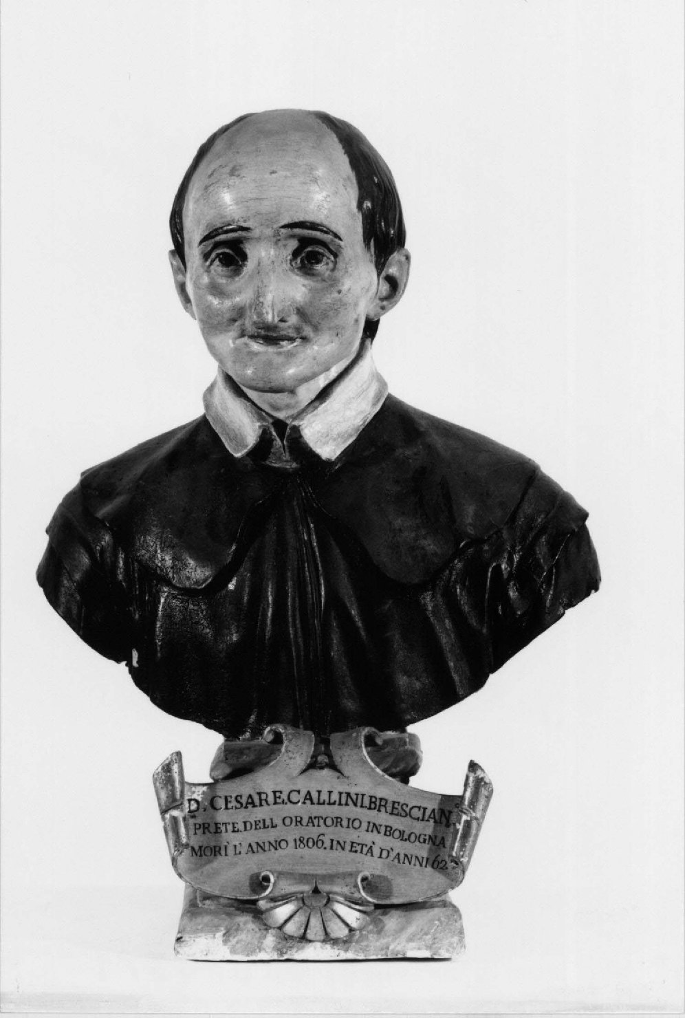 busto ritratto di D. Cesare Callini Brescian (busto) - manifattura bolognese (sec. XIX)