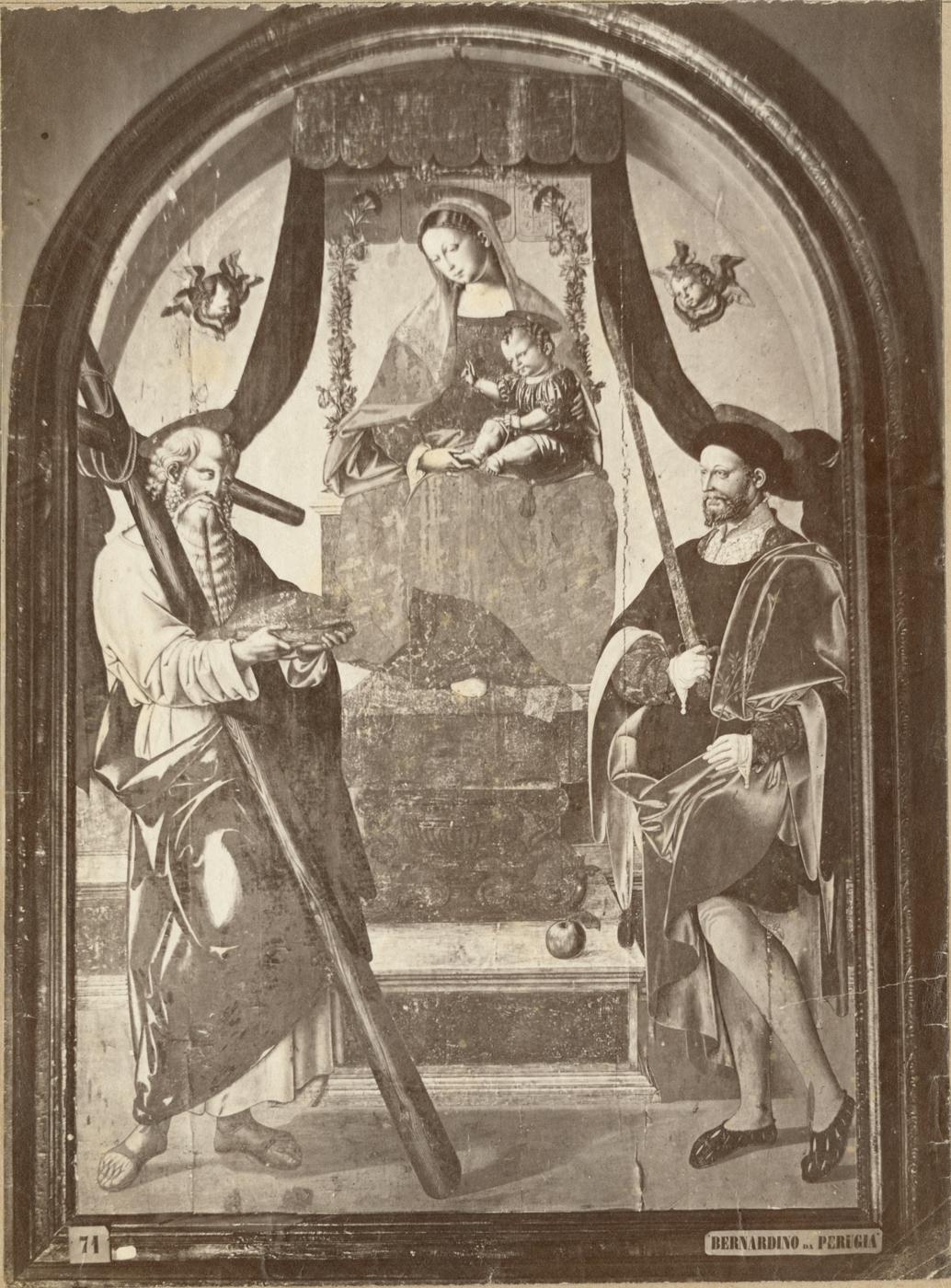 Madonna col Bambino - Dipinti (positivo) di Bernardino da Perugia, Anonimo (XIX/ XX)