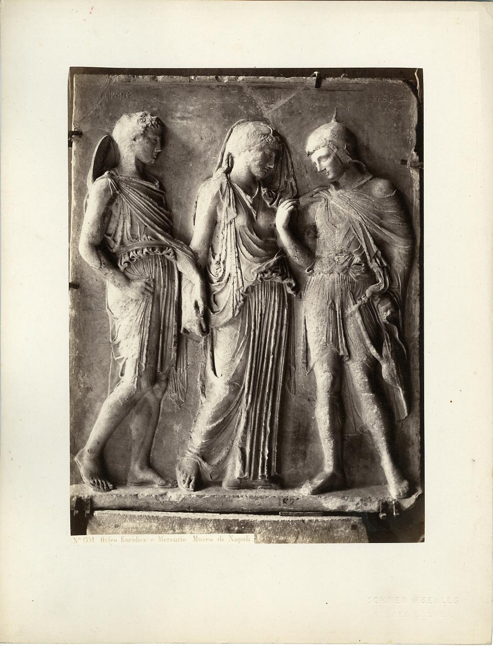 Scultura romana - Rilievo di Orfeo (positivo) di Alkamenes, Sommer & Behles (studio) - replica augustea di originale di Alkamenes (XIX)