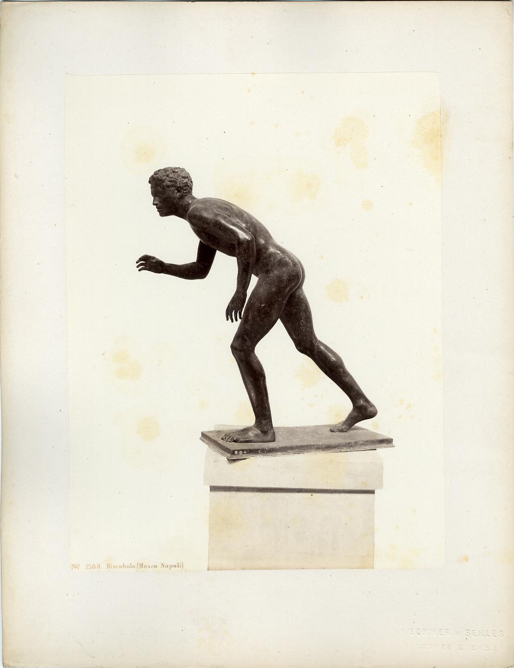 Scultura romana - Statuetta di corridore (positivo) di Sommer & Behles (studio) - ambito romano (XIX)