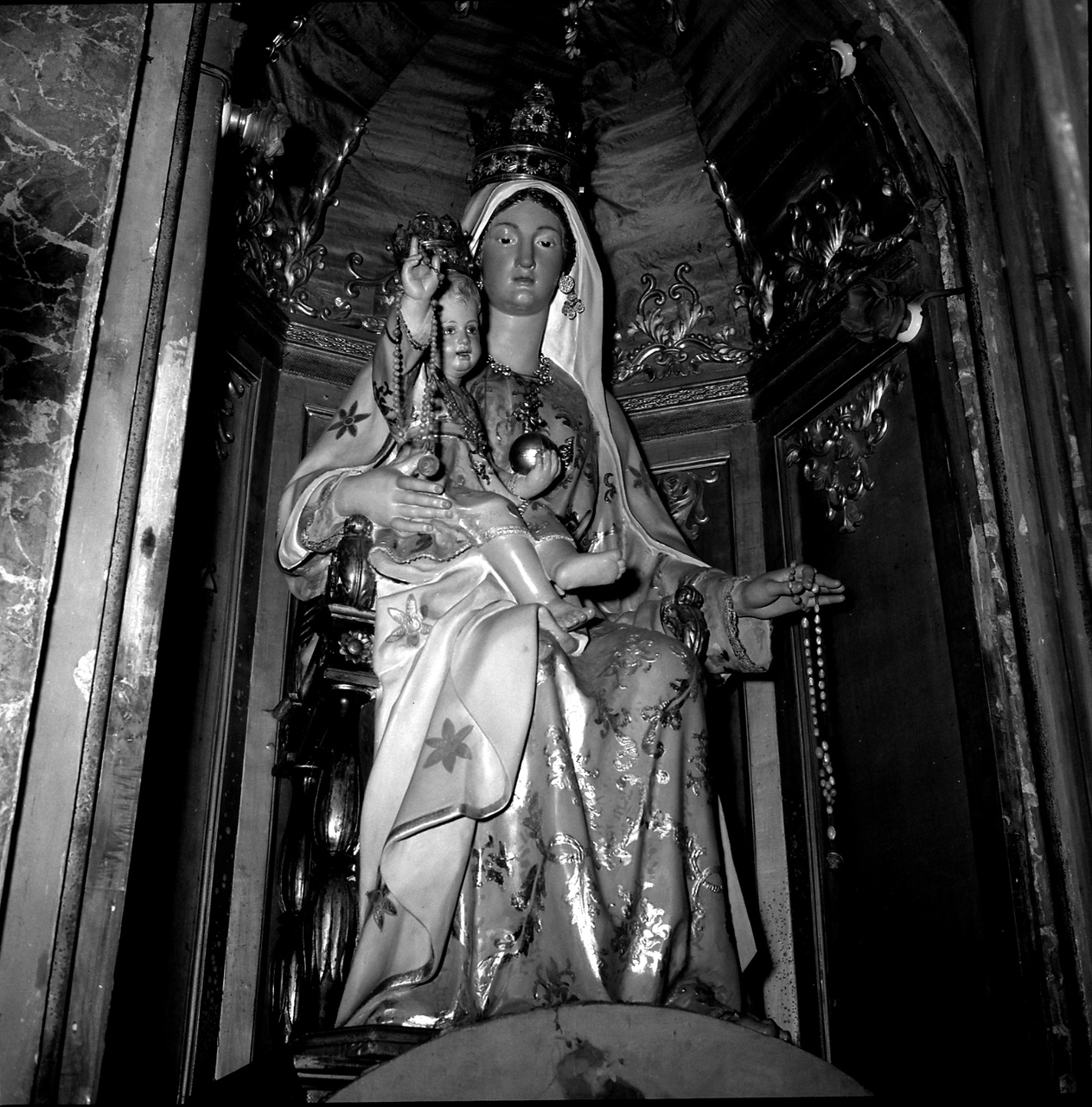 Madonna del Rosario (statua) - ambito emiliano, manifattura di Faenza (sec. XVIII)