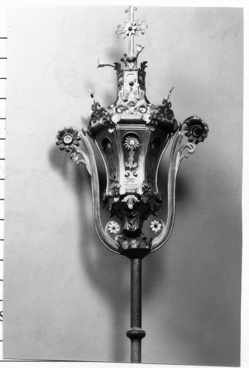 lanterna processionale, serie - bottega emiliana (prima metà sec. XIX)