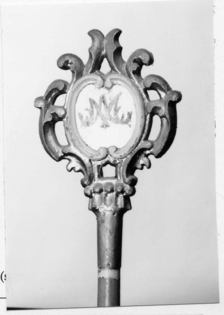 monogramma mariano (emblema di confraternita, serie) - bottega emiliana (seconda metà sec. XVIII)
