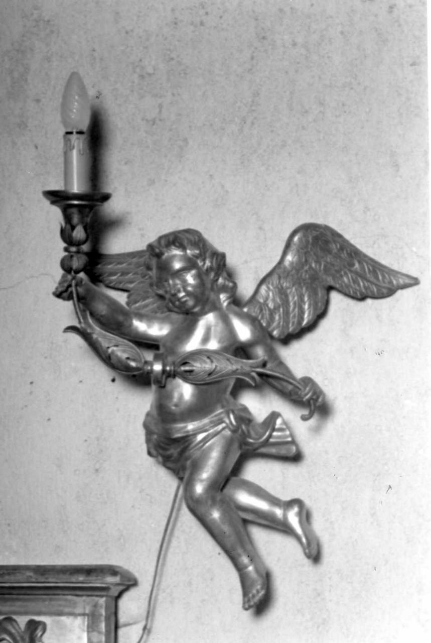 angelo (candelabro - a statua, serie) - bottega emiliana (sec. XIX)