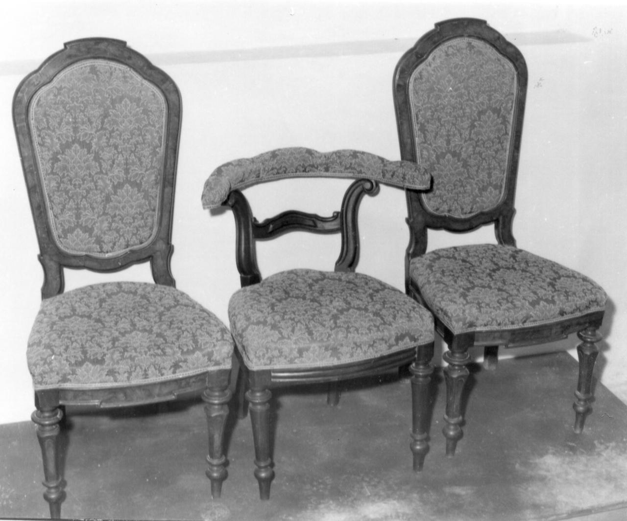 sedia, serie - bottega modenese (seconda metà sec. XIX)