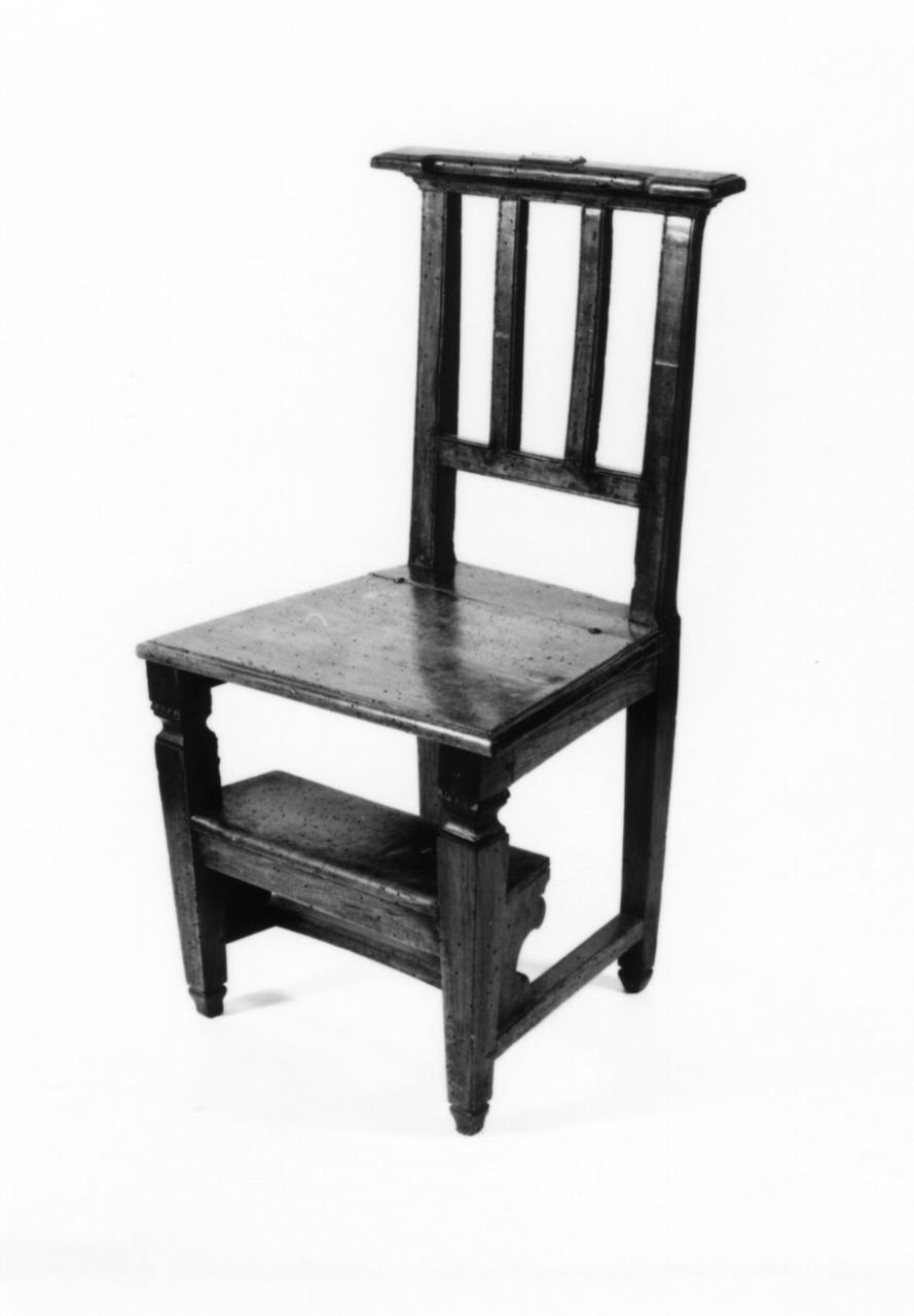 sedia con inginocchiatoio - bottega reggiana (sec. XVIII)