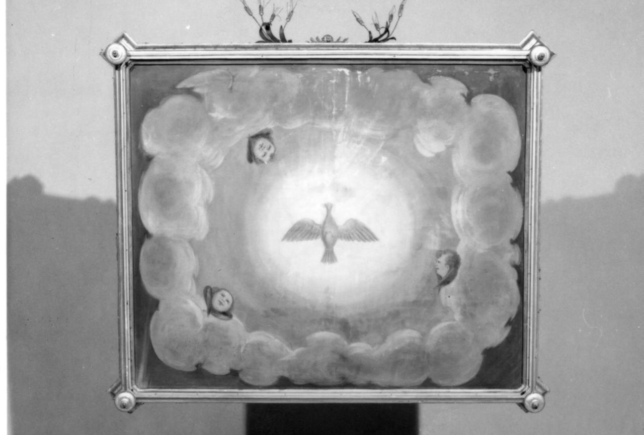 colomba dello Spirito Santo e cherubini (cielo di baldacchino) - ambito reggiano (sec. XIX)