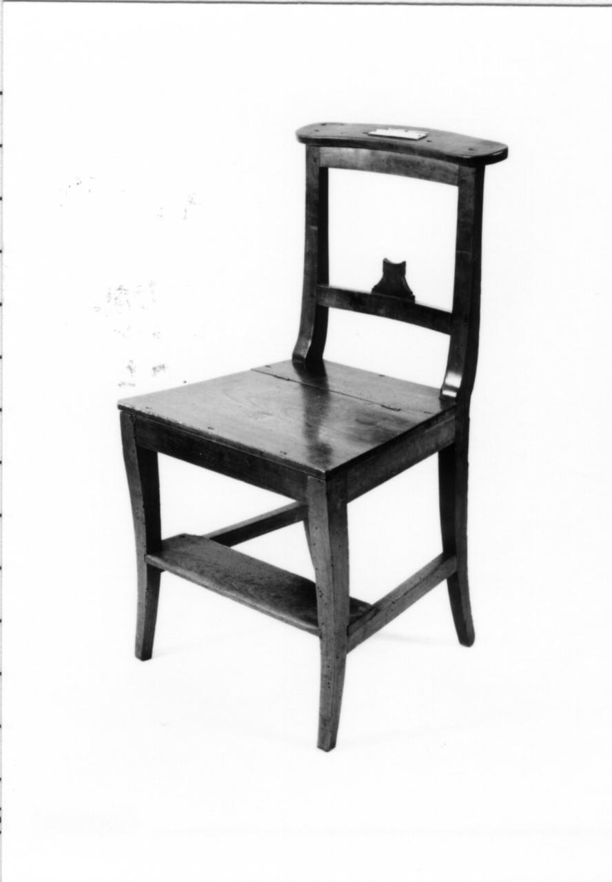 sedia con inginocchiatoio - bottega reggiana (sec. XIX)