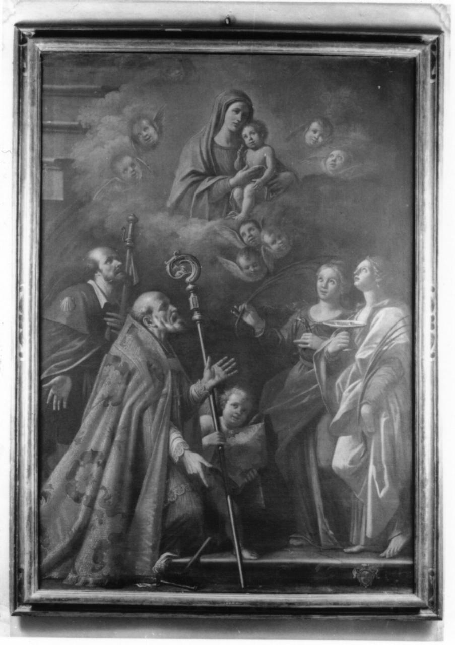 Madonna con Bambino e Santi (dipinto) di Viacavi Francesco (sec. XVII)