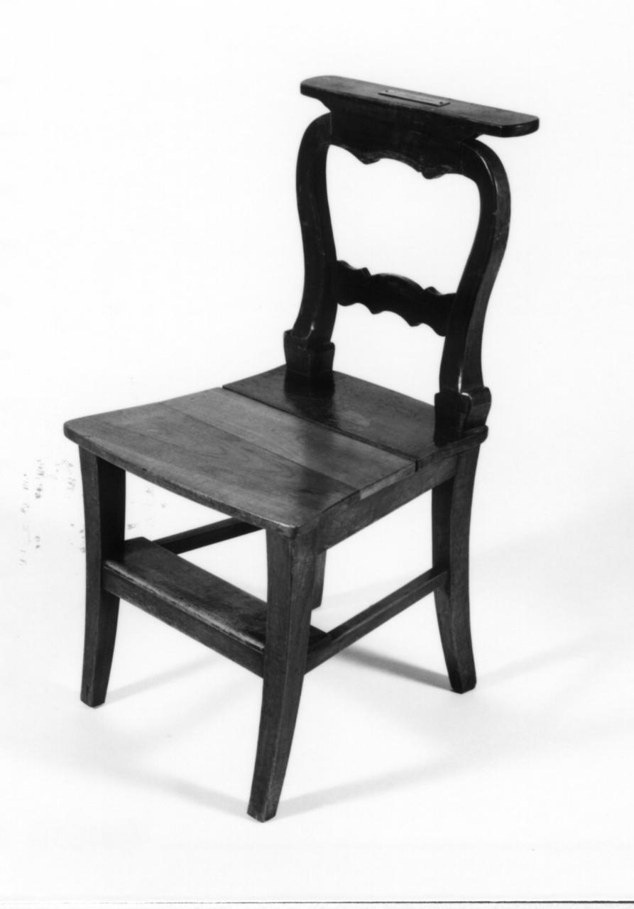 sedia con inginocchiatoio - bottega reggiana (sec. XIX)