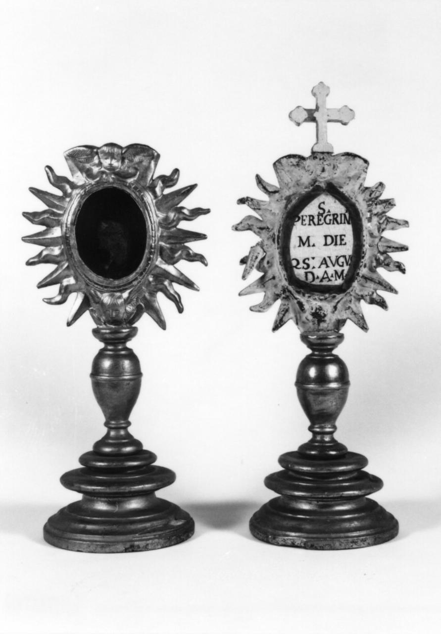 reliquiario-ostensorio, serie - bottega reggiana (sec. XVII)