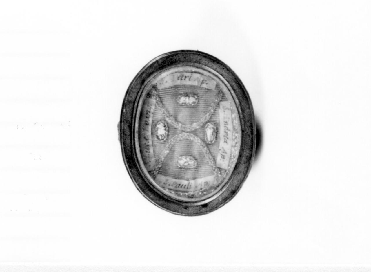 reliquiario a capsula - bottega italiana (fine/inizio secc. XVIII/ XIX)