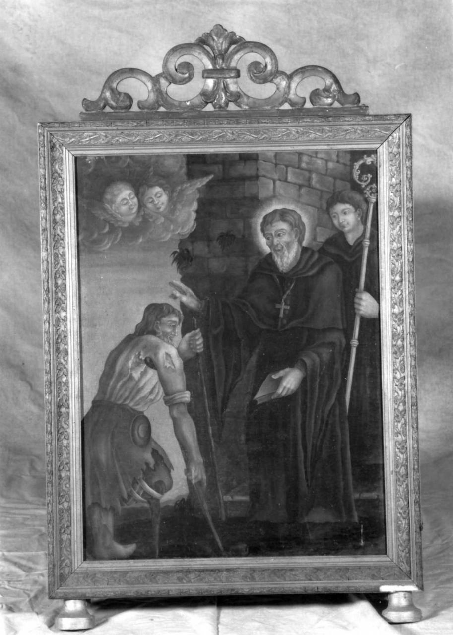 benedizione di uno storpio (dipinto) - ambito emiliano (sec. XIX)