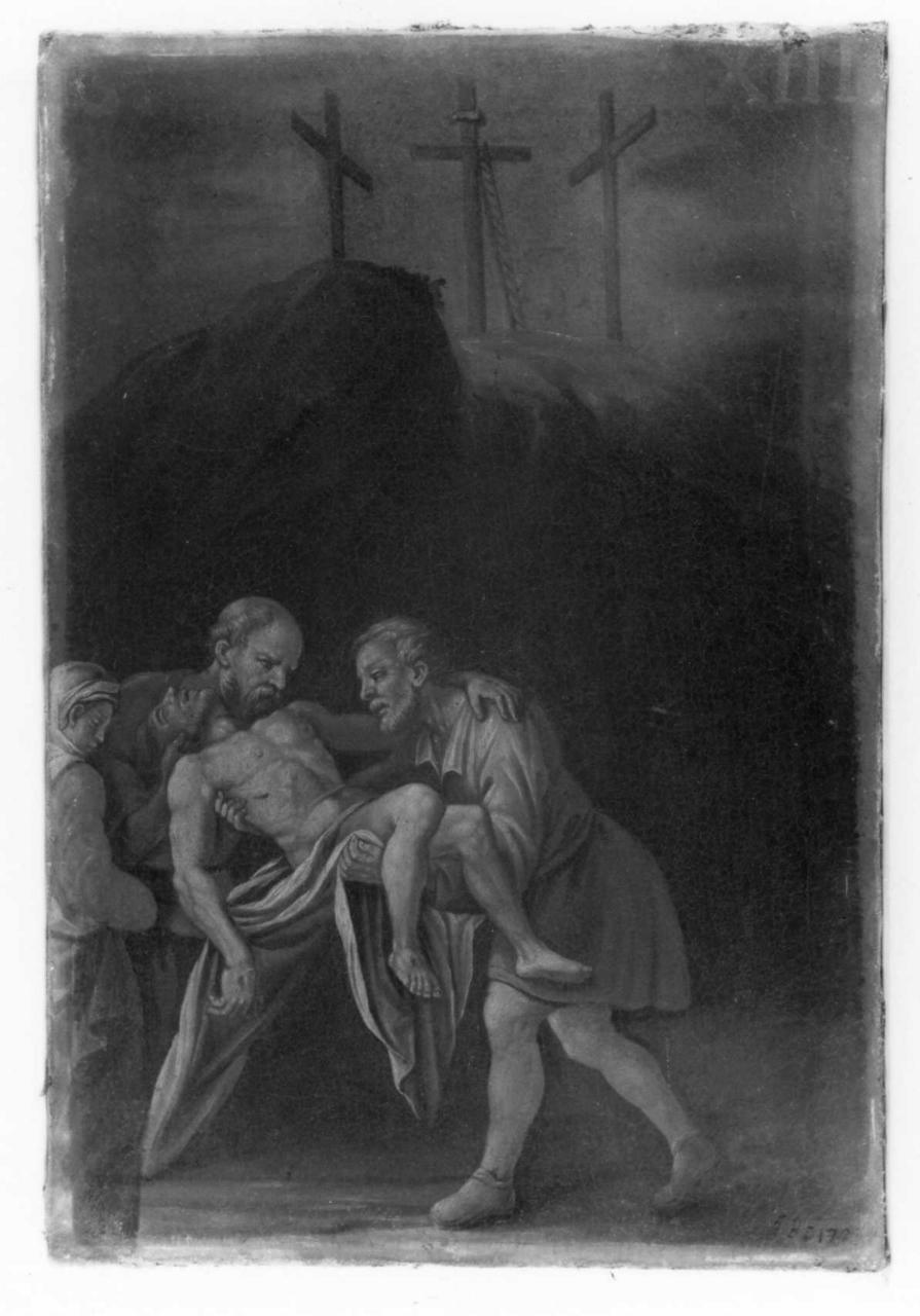 stazione XIII: Gesù deposto dalla croce (dipinto) - ambito emiliano (secondo quarto sec. XVIII)