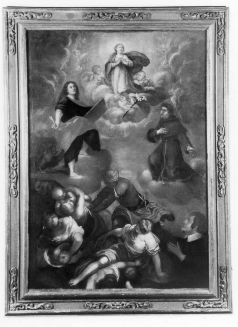 Madonna in gloria tra Sant'Antonio e San Giovanni (dipinto) - ambito emiliano (prima metà sec. XVII)