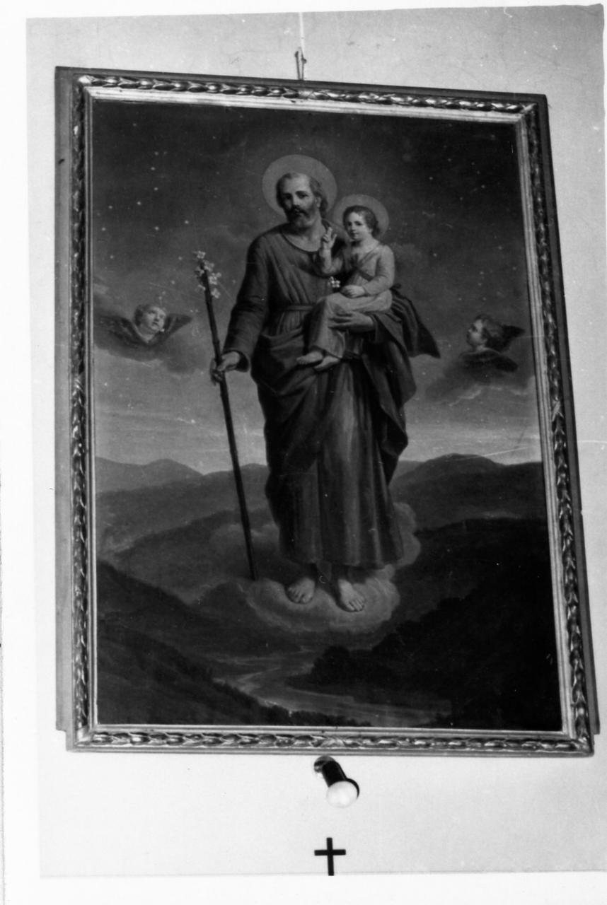 San Giuseppe con Gesù Bambino (dipinto) - ambito emiliano (metà sec. XIX)