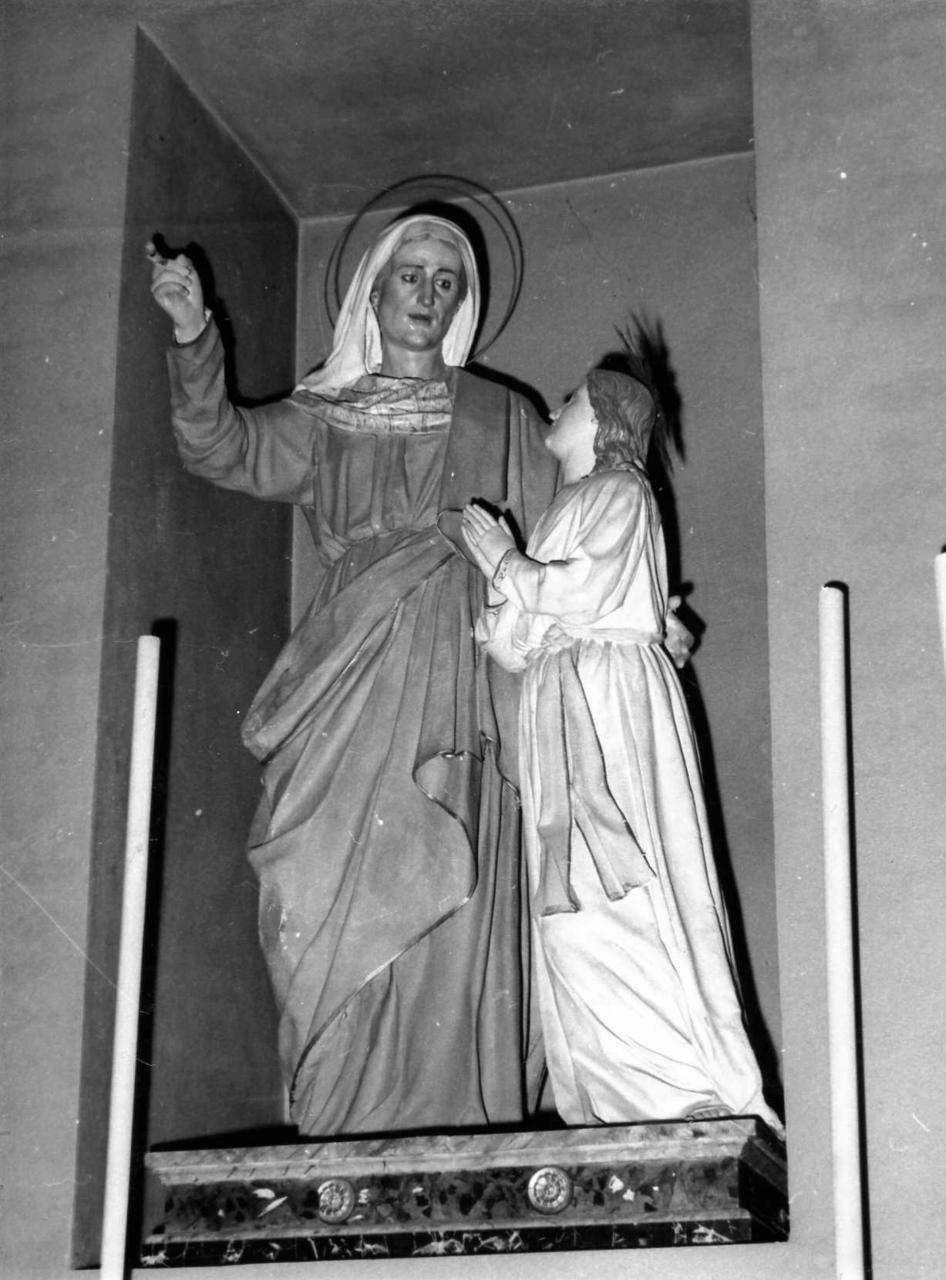 Maria Vergine bambina e Sant'Anna (gruppo scultoreo) - bottega faentina (seconda metà sec. XIX)