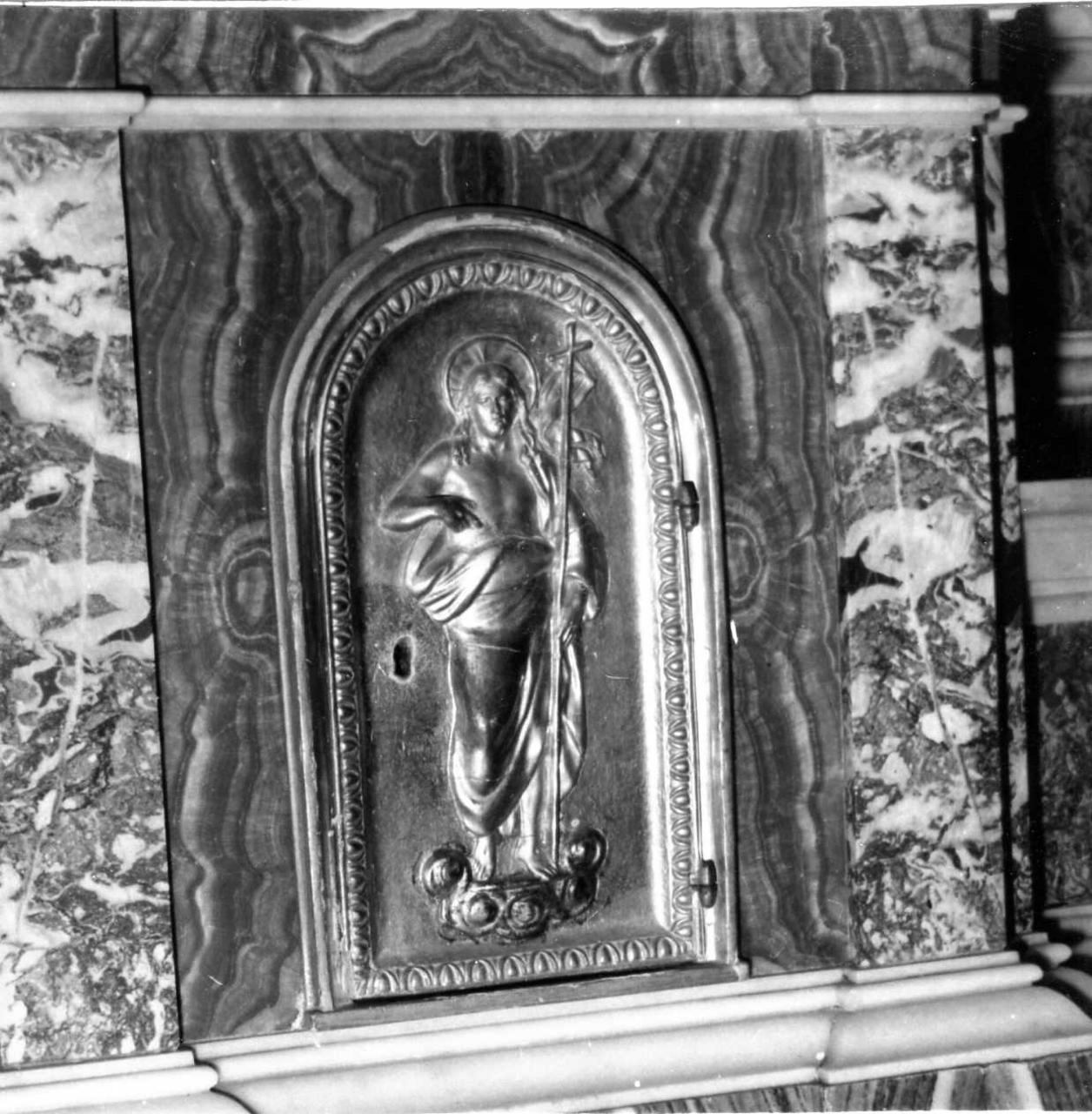 Cristo risorto (sportello di tabernacolo) - bottega modenese (metà sec. XIX)