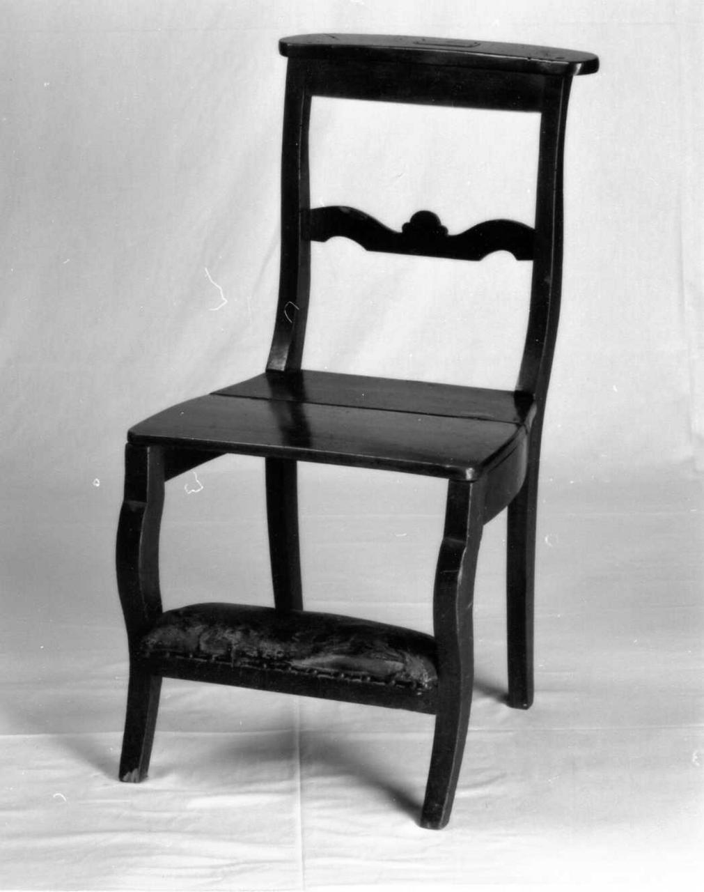 sedia con inginocchiatoio - bottega emiliana (seconda metà sec. XIX)