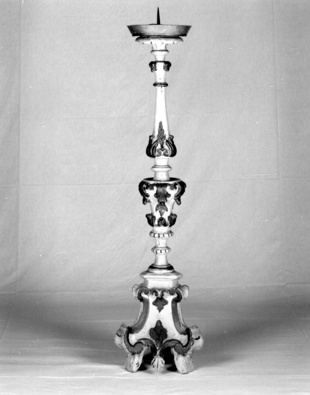 candelabro, serie - bottega emiliana (seconda metà sec. XVIII)