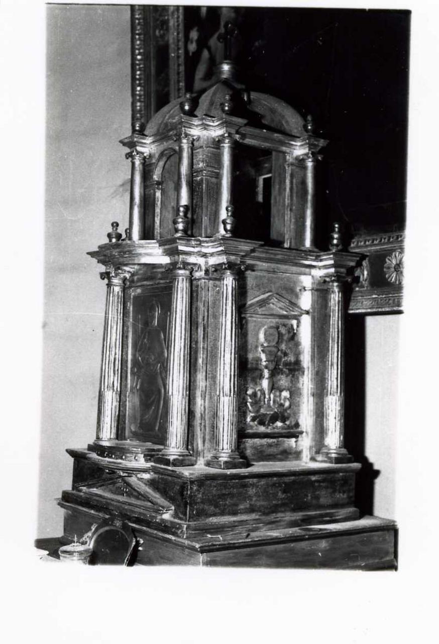 tabernacolo - a tempietto - bottega emiliana (fine/inizio secc. XVI/ XVII)