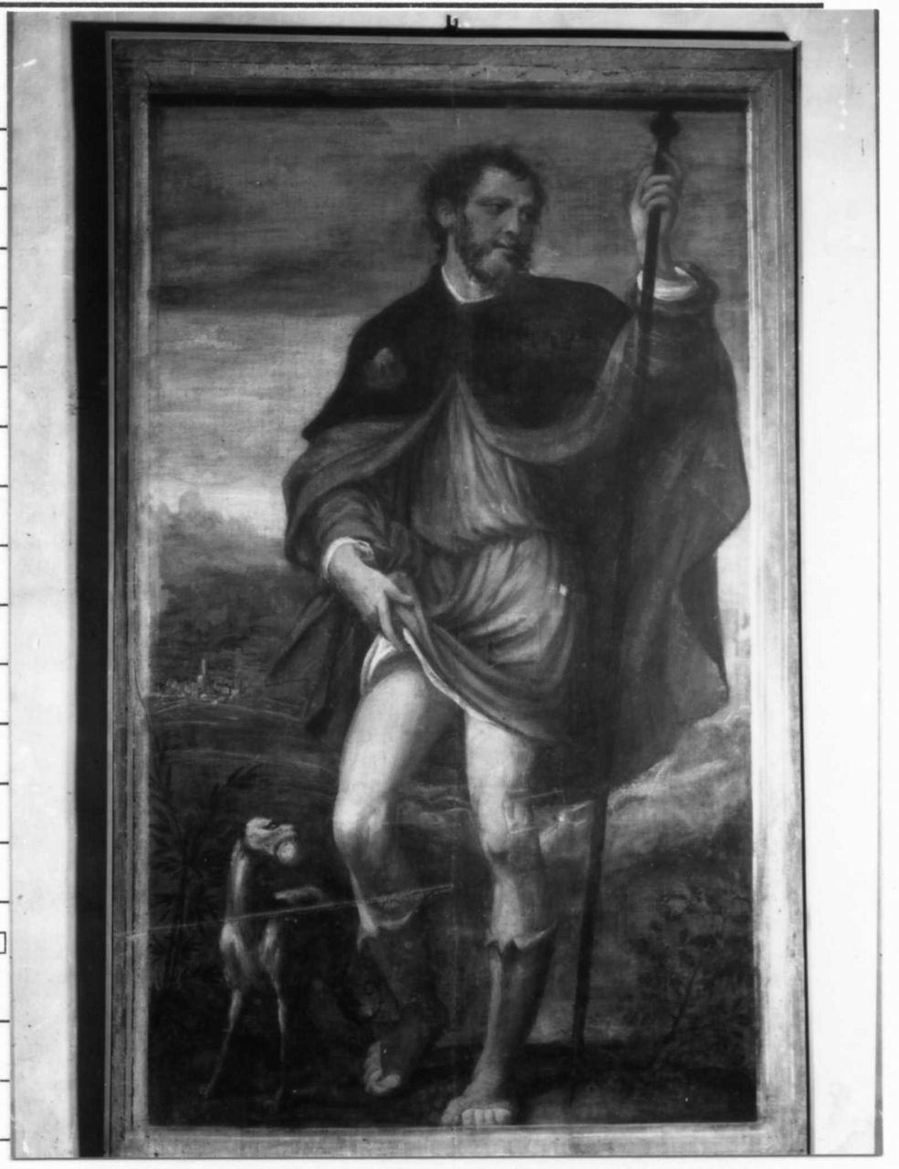 San Rocco (dipinto) di Rotelli Flaminio (attribuito) (ultimo quarto sec. XVI)