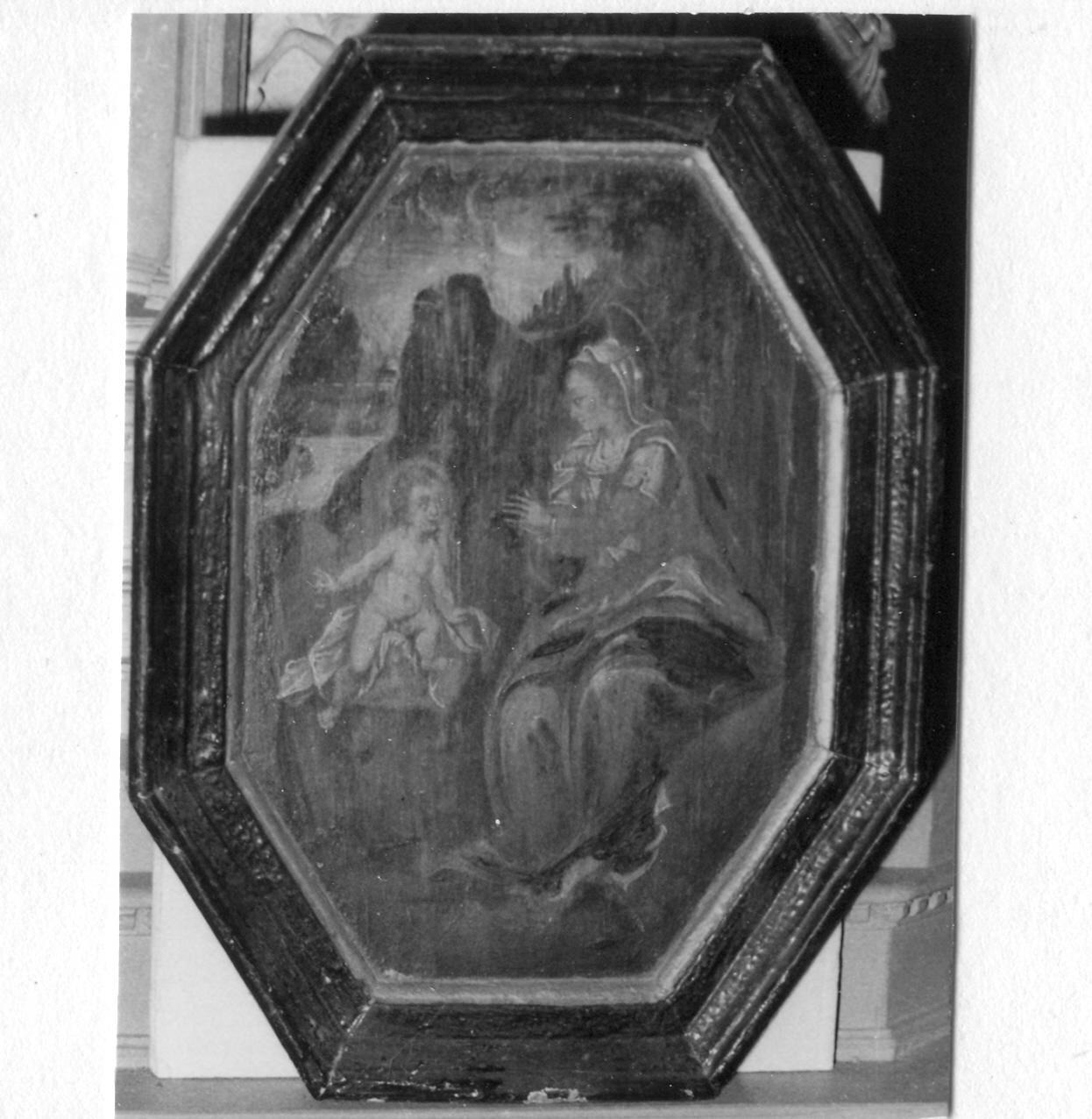 Madonna della Ghiara, Madonna in adorazione di Gesù Bambino (dipinto) - ambito emiliano (prima metà sec. XVII)