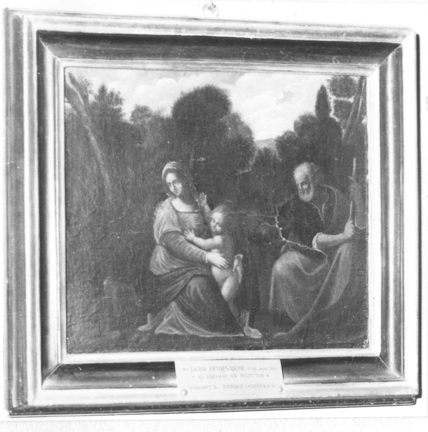 riposo nella fuga in Egitto (dipinto) di Mona Domenico (attribuito) (seconda metà sec. XVI)