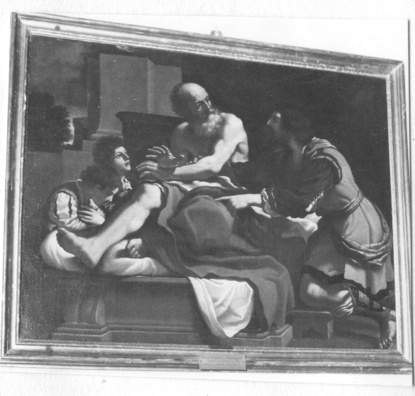 Isacco benedice Giacobbe (dipinto) - ambito emiliano (fine sec. XVII)
