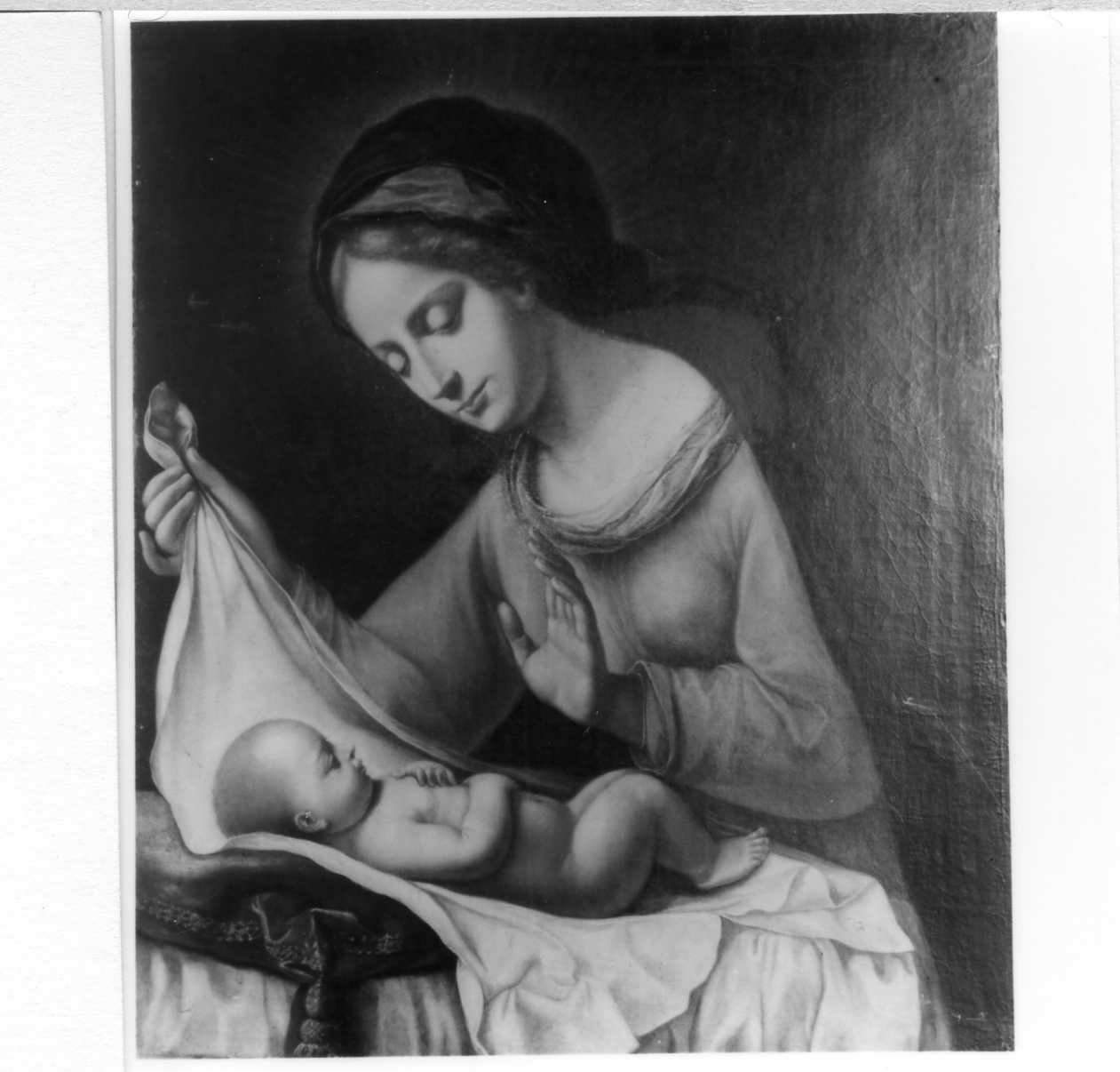 Madonna che scopre il Bambino (dipinto) di Dolci Agnese (metà sec. XVII)
