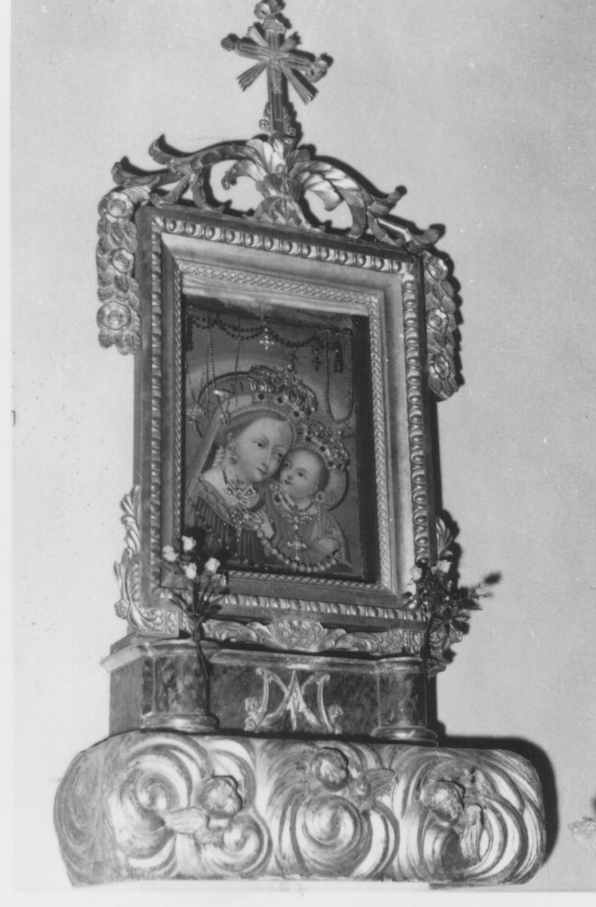 quadro della Madonna del Buon Consiglio portato in volo da angeli (dipinto) - ambito emiliano (prima metà sec. XVIII)