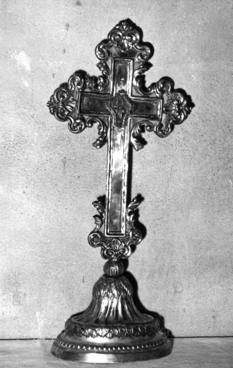 reliquiario - a croce - bottega emiliana (inizio sec. XIX)