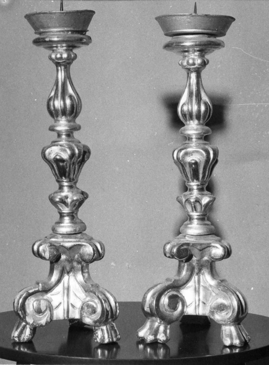candeliere, serie - bottega emiliana (inizio sec. XVIII)