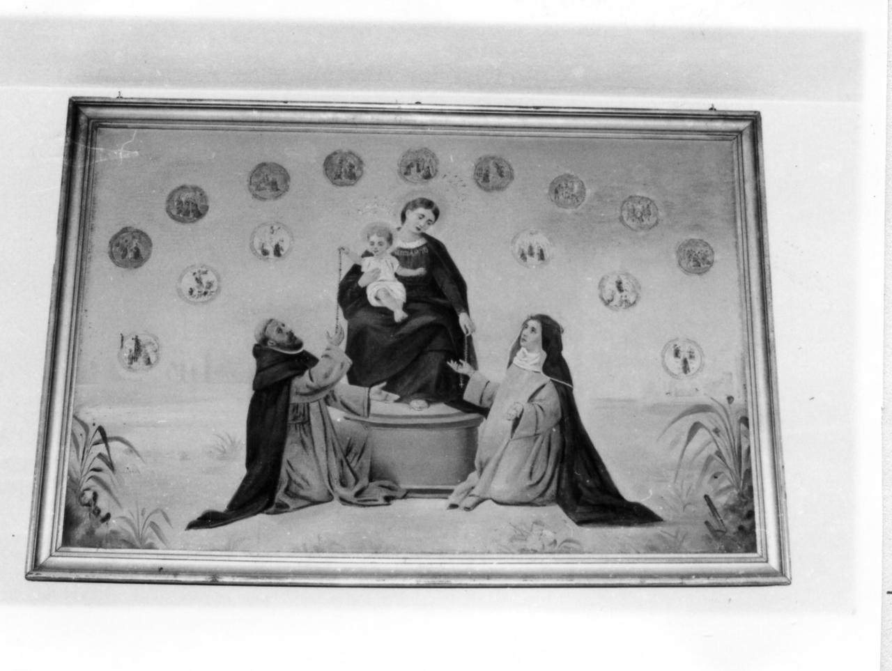 Madonna del Rosario con San Domenico e Santa Caterina da Siena (dipinto) - ambito modenese (fine sec. XIX)
