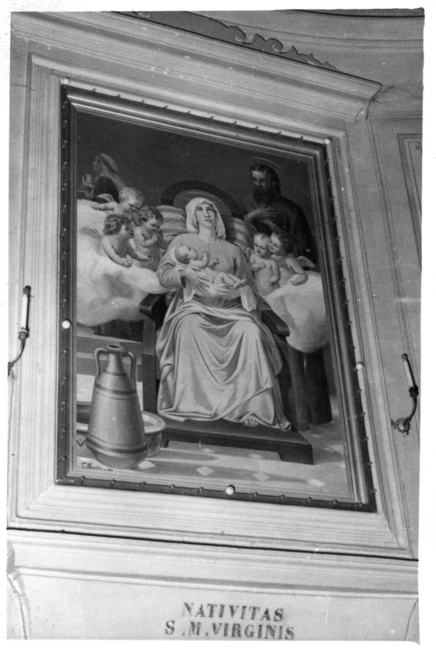 Maria Vergine bambina e Sant'Anna (dipinto) di Mundici Geminiano (sec. XIX)