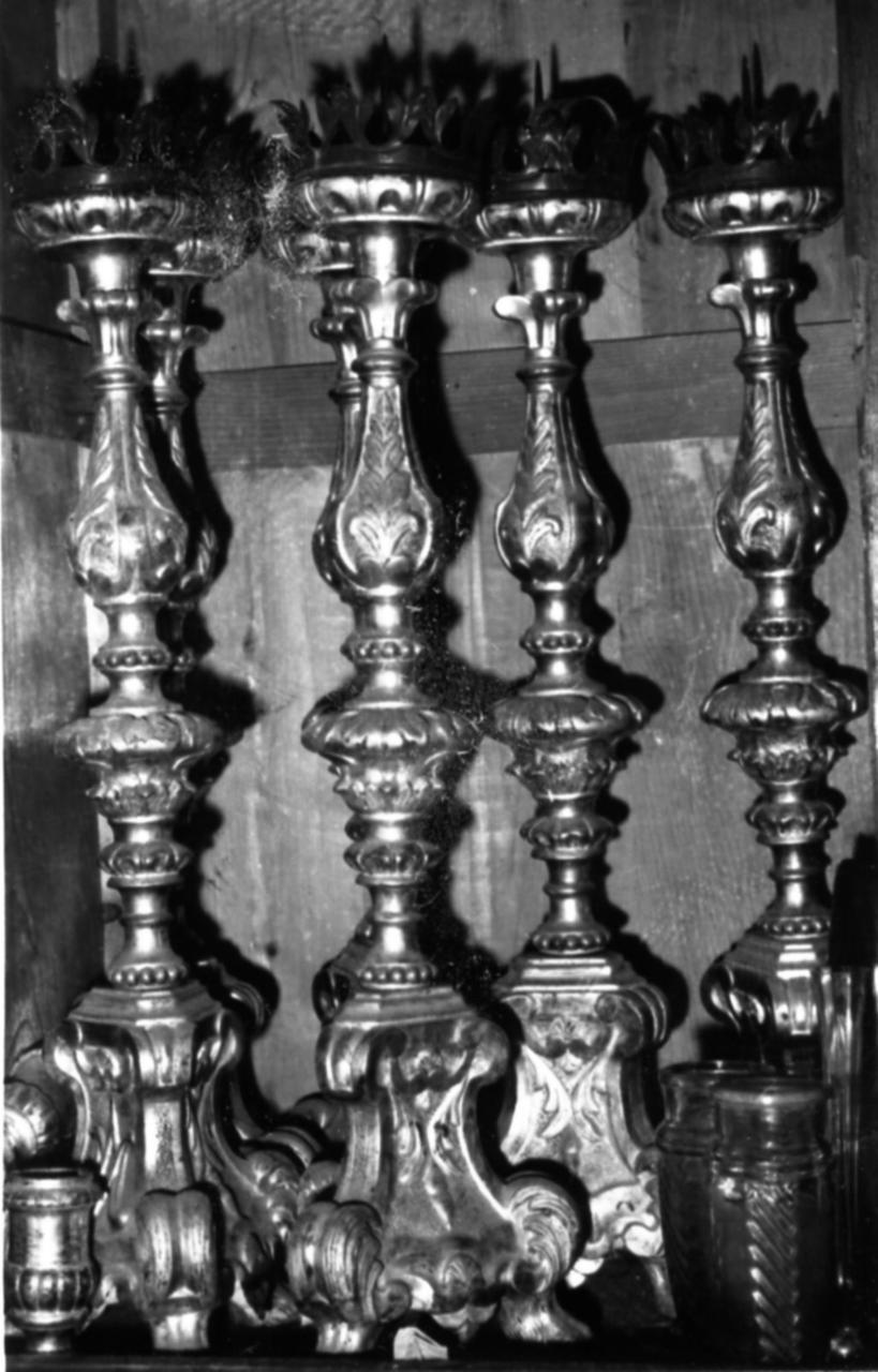 candeliere, serie - bottega modenese (metà sec. XIX)