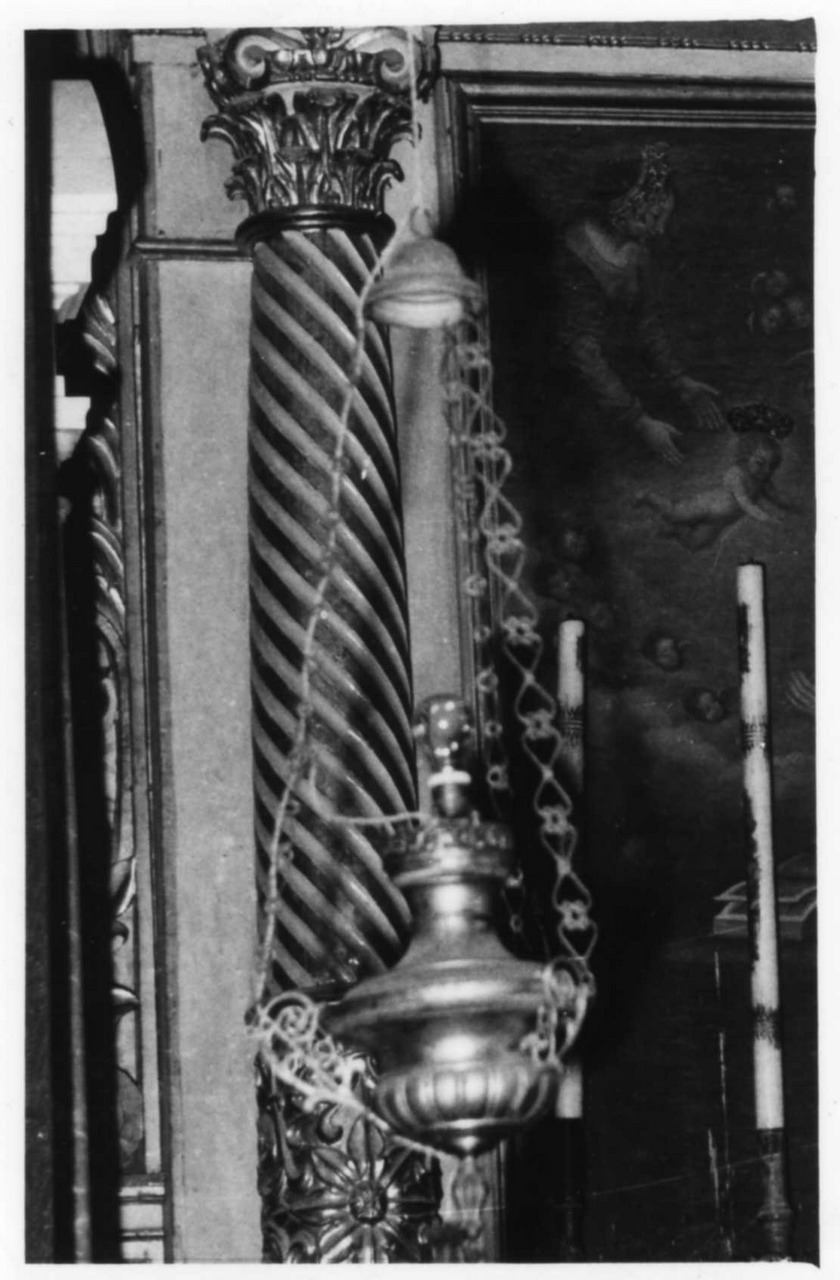 lampada pensile, serie - bottega emiliana (seconda metà sec. XIX)