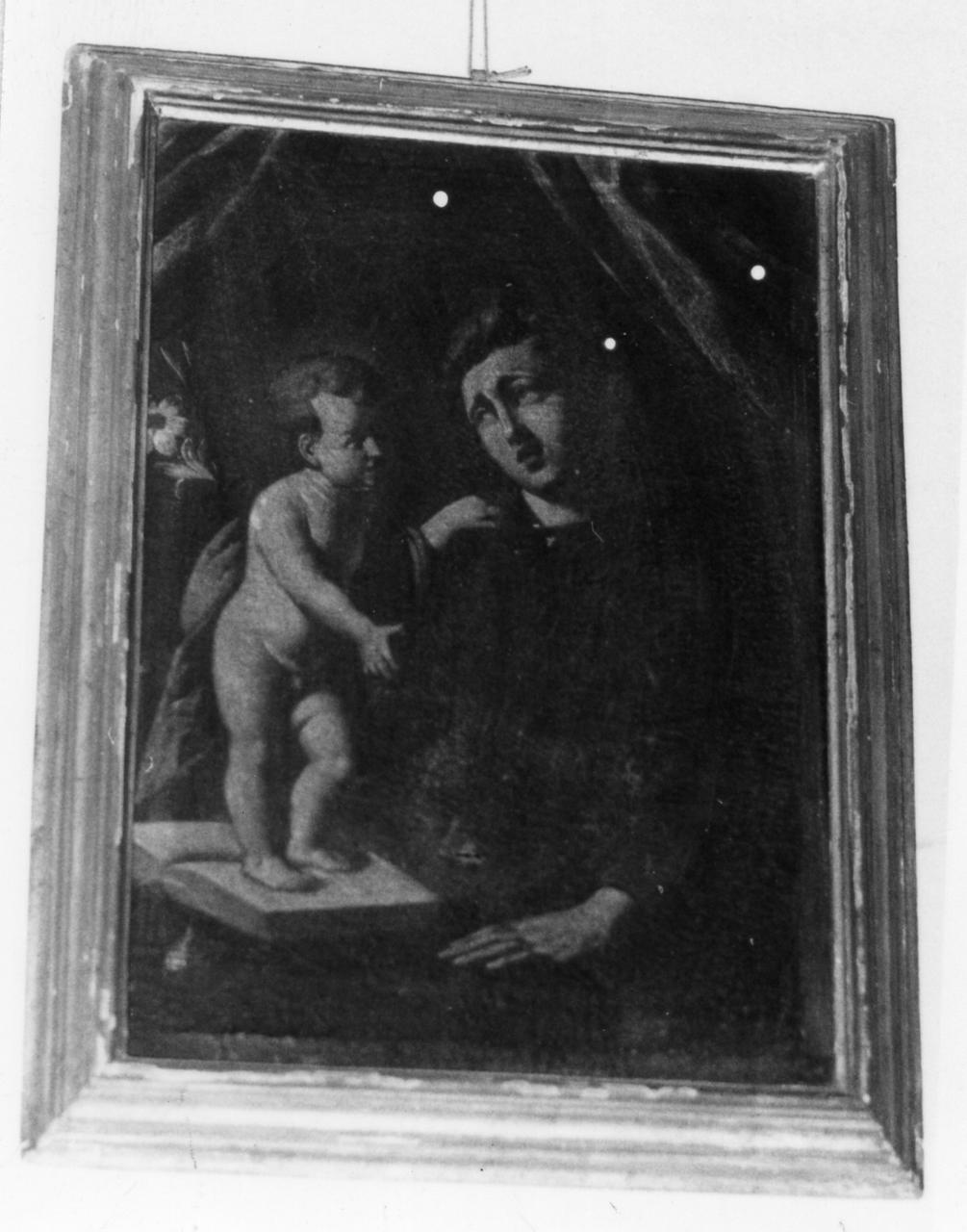 Sant'Antonio da Padova con il bambino (dipinto) - ambito reggiano (seconda metà sec. XVII)