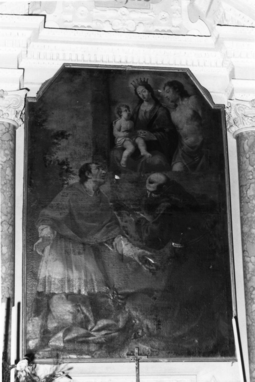 Madonna con Bambino, San Sebastiano, San Carlo Borromeo, San Francesco d'Assisi (dipinto) - ambito reggiano (fine/inizio secc. XVII/ XVIII)