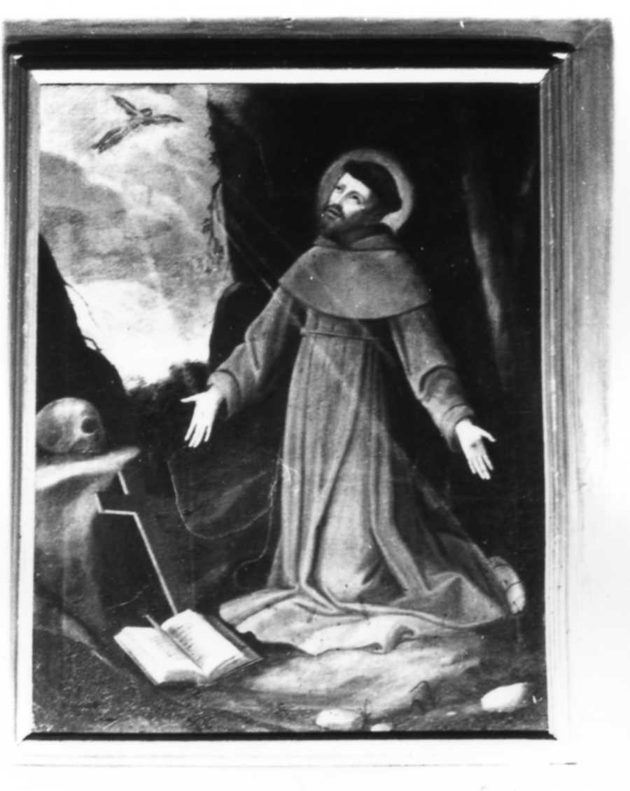 San Francesco d'Assisi riceve le stimmate (dipinto) - ambito emiliano (sec. XVII)
