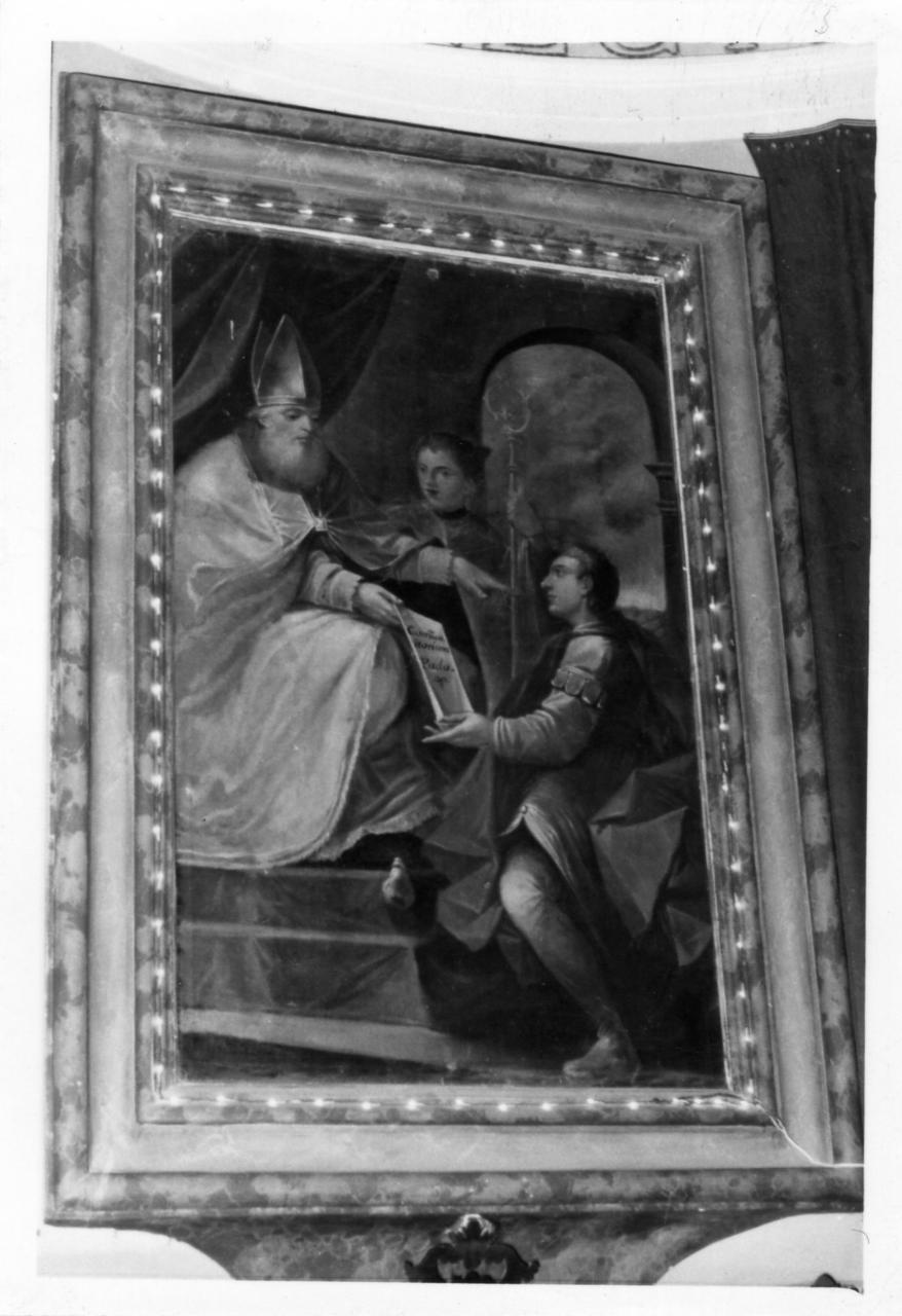 San Savino che consegna un decreto (dipinto) - ambito emiliano (fine/inizio secc. XVIII/ XIX)