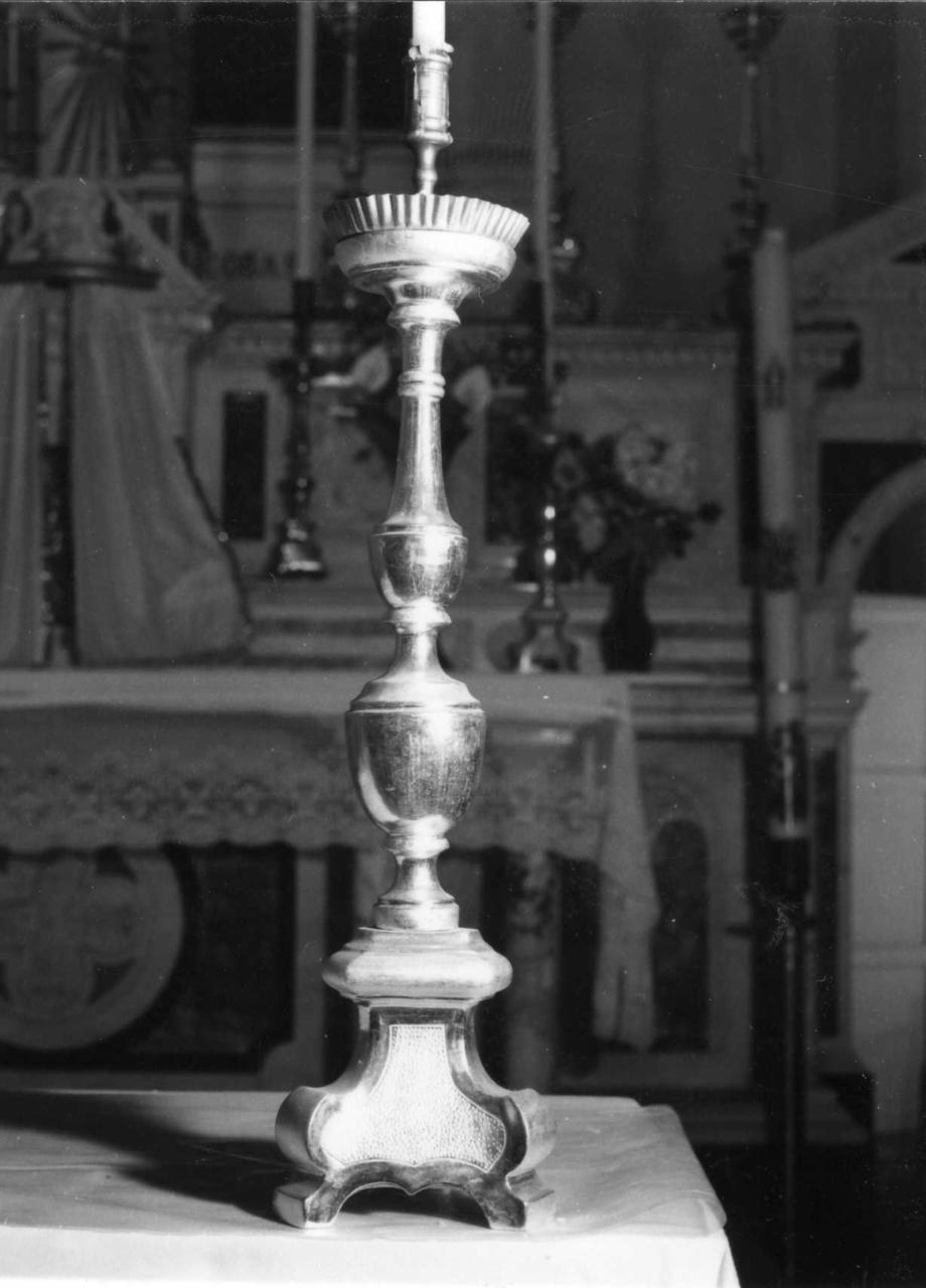 candeliere, serie - bottega emiliana (metà sec. XIX)