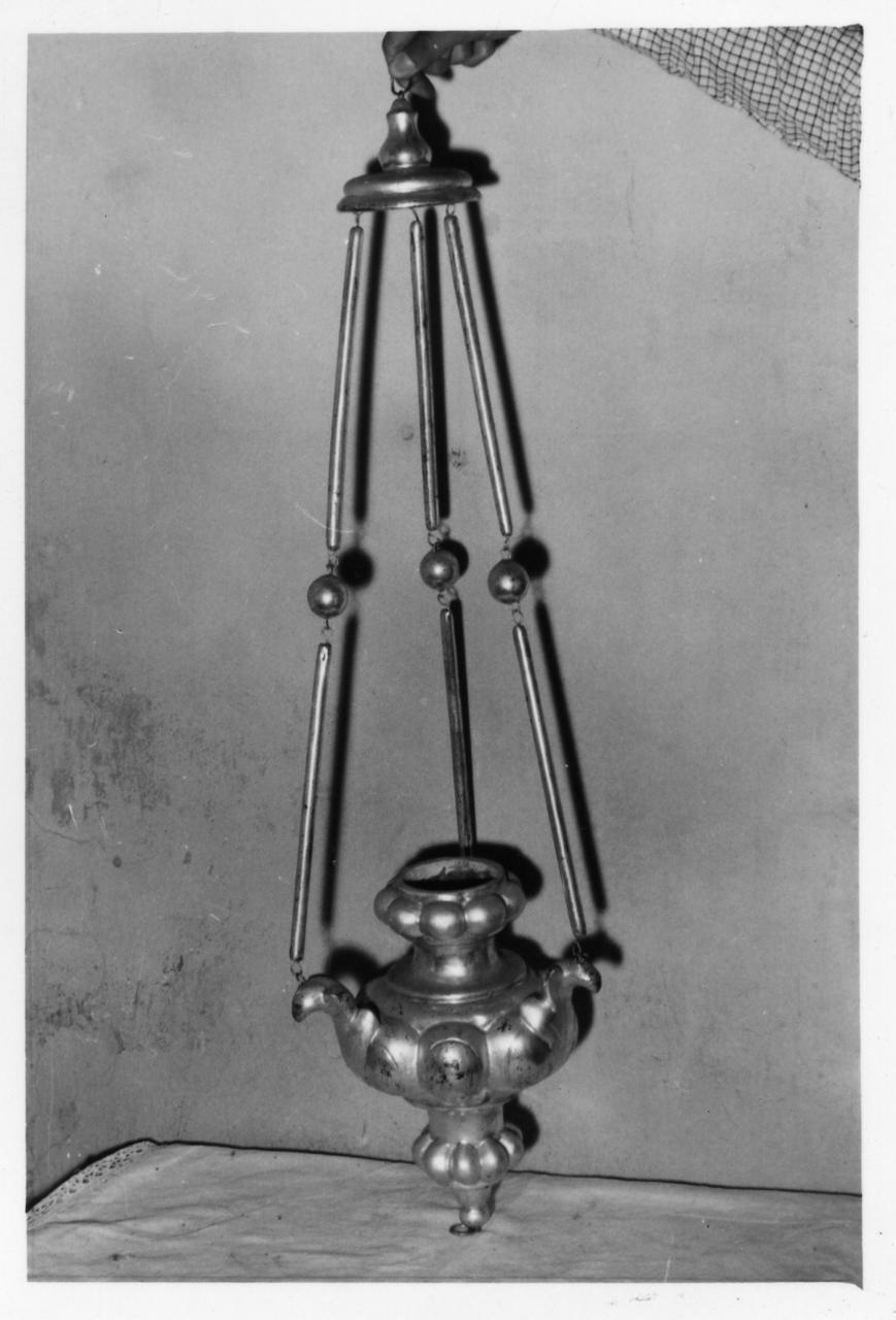 lampada pensile, serie - bottega emiliana (sec. XIX)