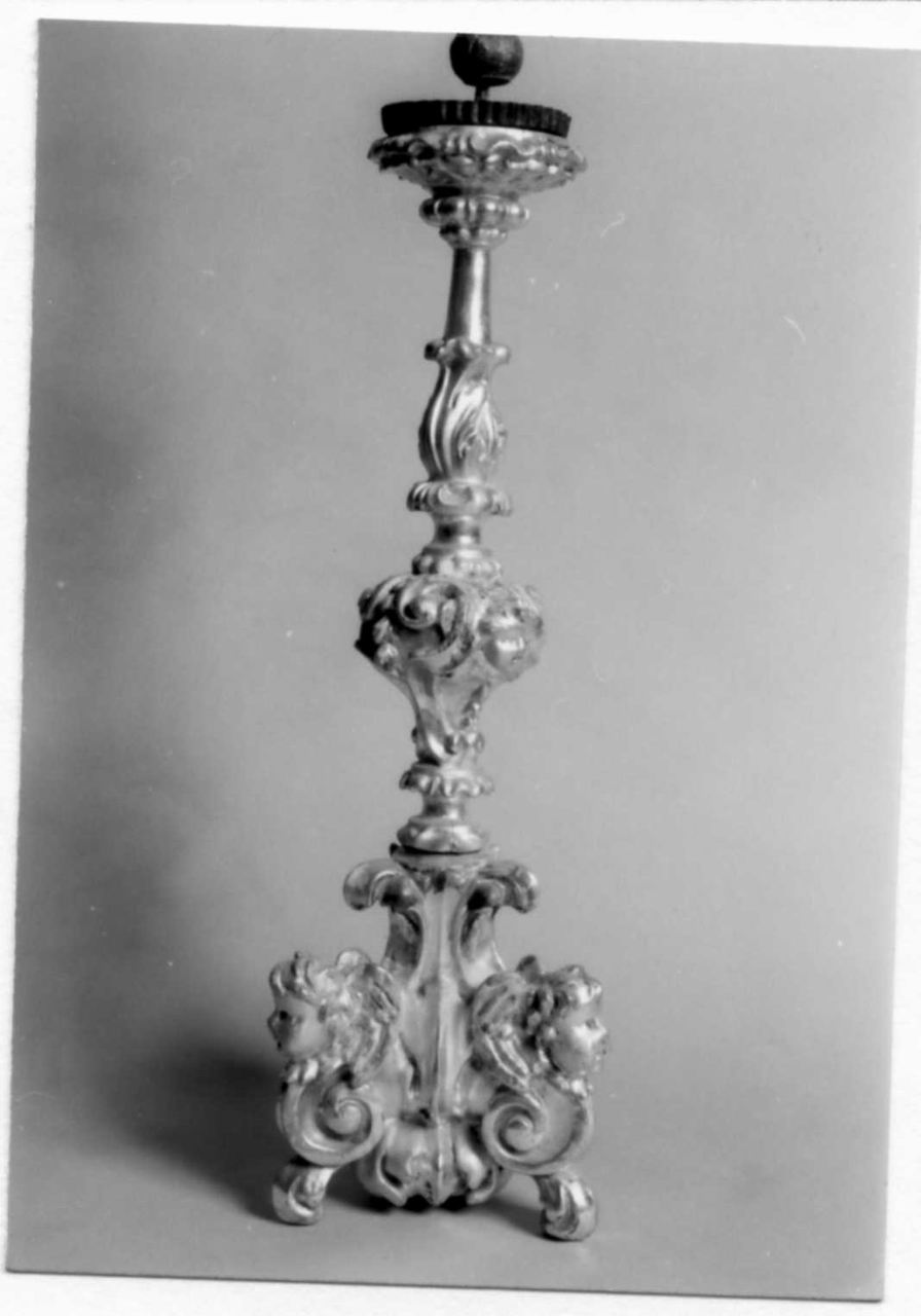 candeliere d'altare, serie - bottega emiliana (seconda metà sec. XVII)