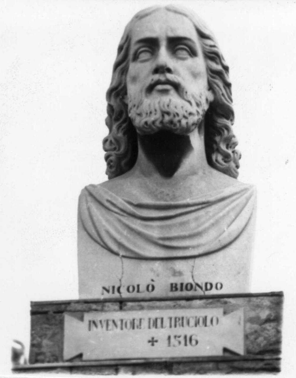 Busto di Nicolò Biondo (scultura) - bottega carrarese (sec. XIX)