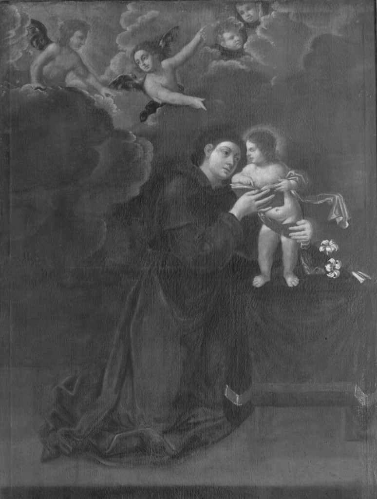 Sant'Antonio con il Bambino (dipinto) - ambito emiliano (prima metà sec. XVII)