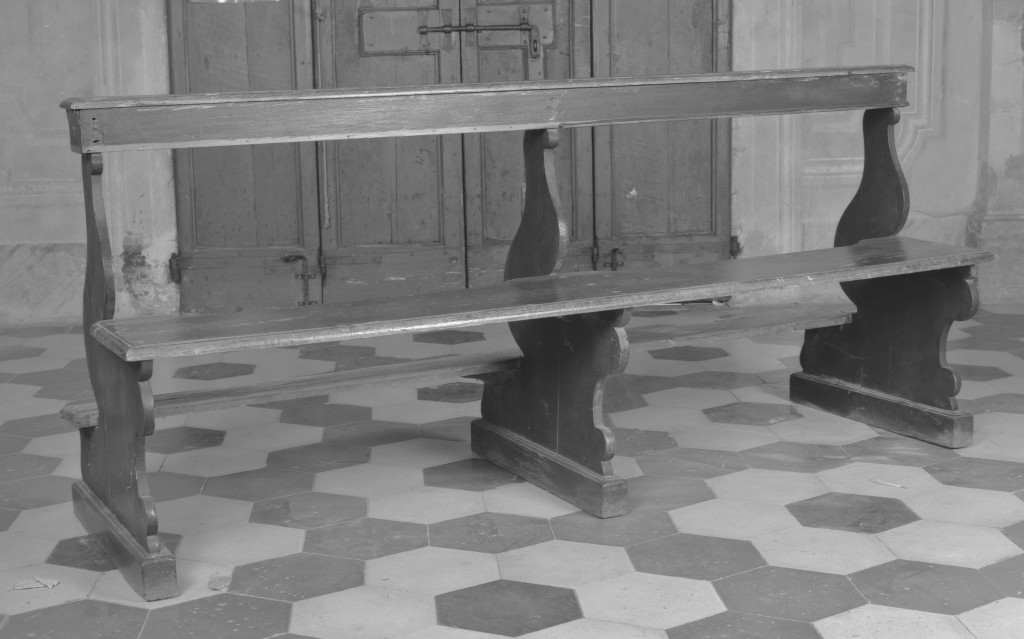 banco da chiesa, serie - manifattura emiliana (metà sec. XIX)
