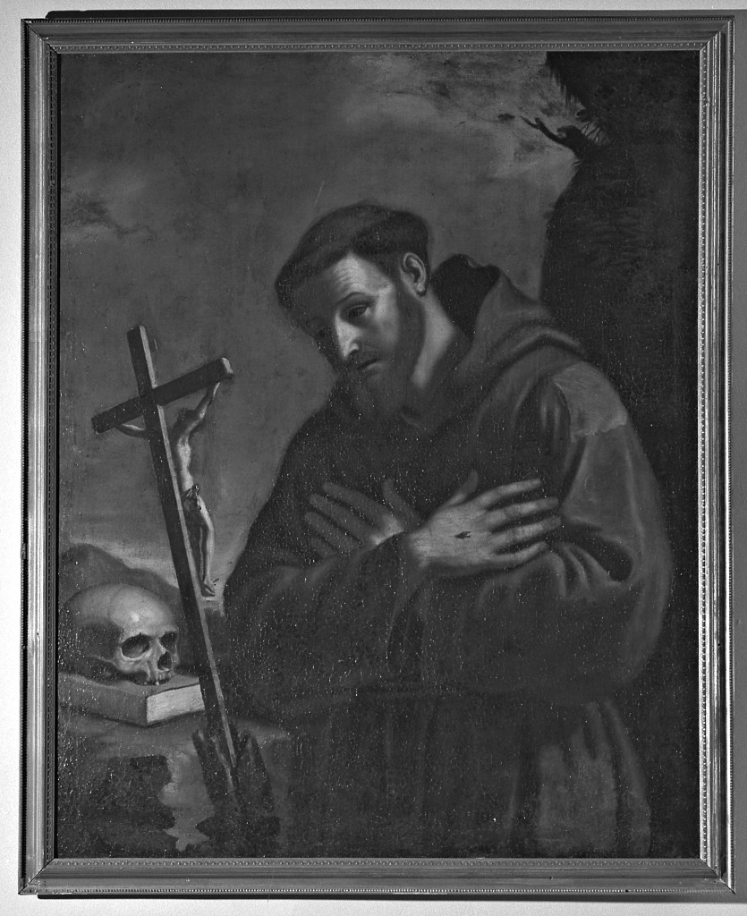 San Francesco in preghiera (dipinto) - ambito emiliano (sec. XVIII)